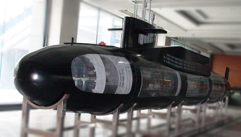 核潜艇剖视模型